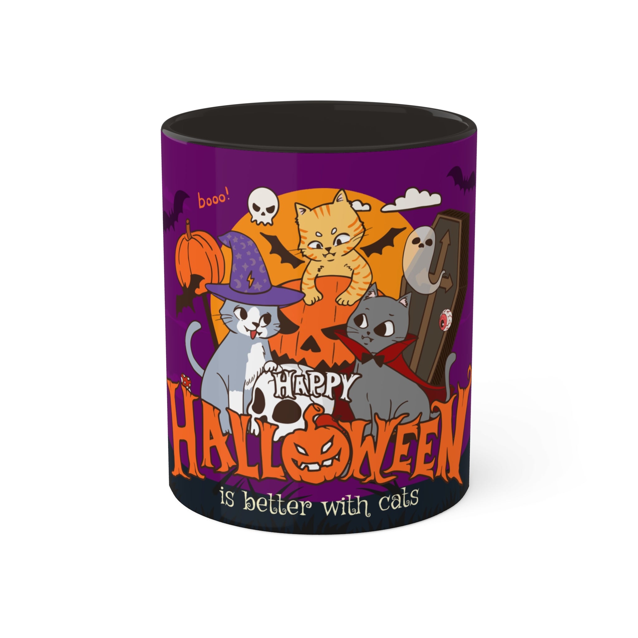 Happy Halloween is Better with Cats | Colorful Mugs